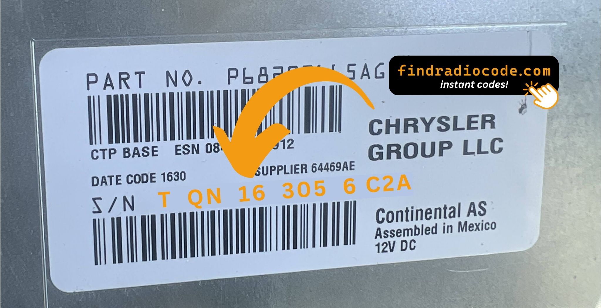 Uconnect 4.3 REB anti theft unlock using serial number